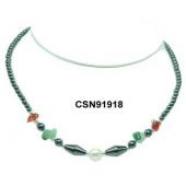 Semi precious Chip Beads Hematite Beads Stone Chain Choker Fashion Women Necklace